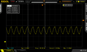 Sleep current measured with a 1K resistor